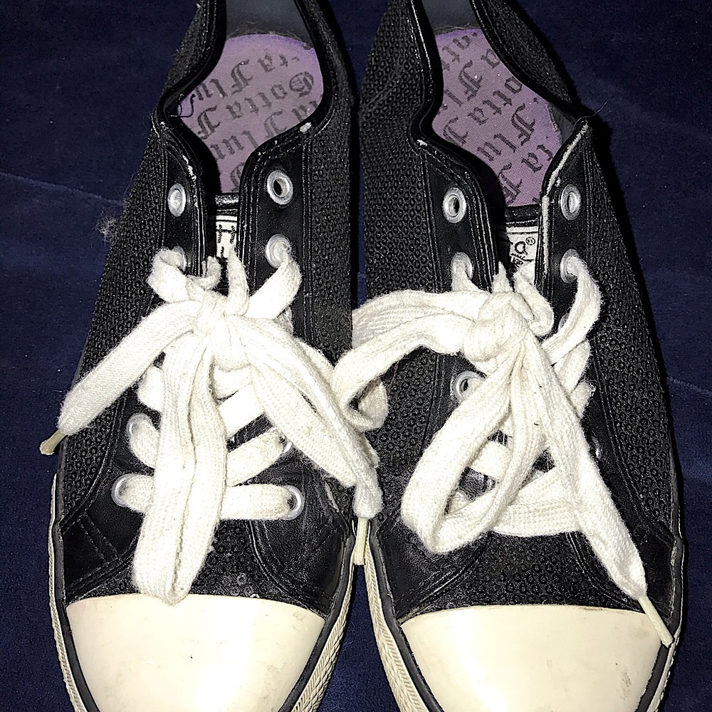 Black Sequin Sneakers